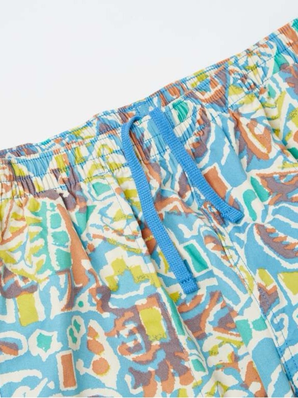 Patagonia NWOT Funhoggers Printed Pants Thriving Planet Blue Size Large Outdoor - Picture 2 of 14